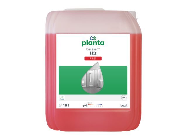 P921 Bucasan Hit - citric acid-based sanitary cleaner for daily cleaning of sanitary facilities, 10 l canister